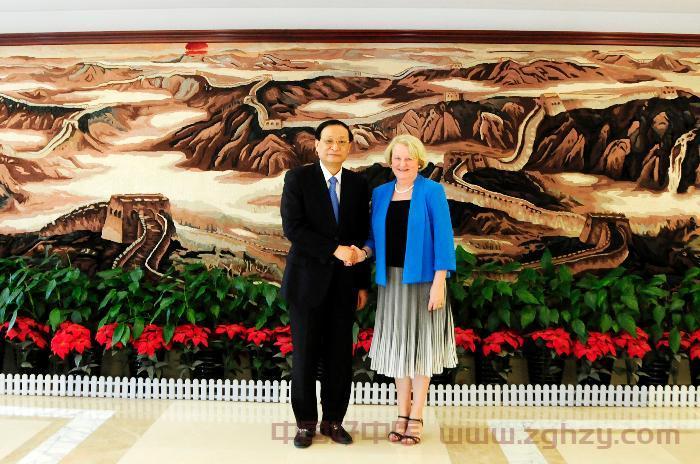 王国强副主任会见联合国助理秘书长、联合国艾滋病规划署副执行主任简‧比格